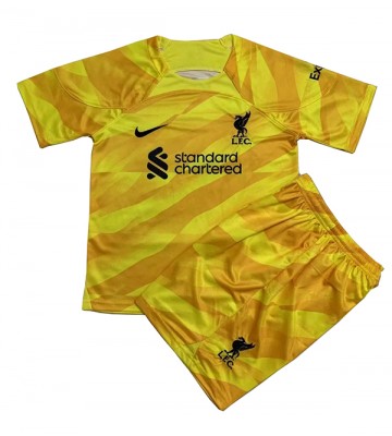 Liverpool Målvakt Hemmakläder Barn 2023-24 Kortärmad (+ Korta byxor)